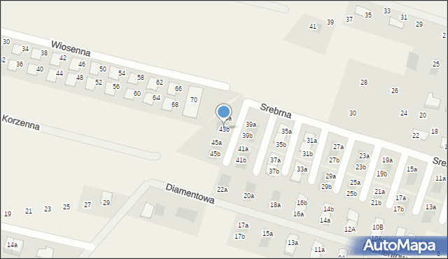 Skowarcz, Srebrna, 43b, mapa Skowarcz