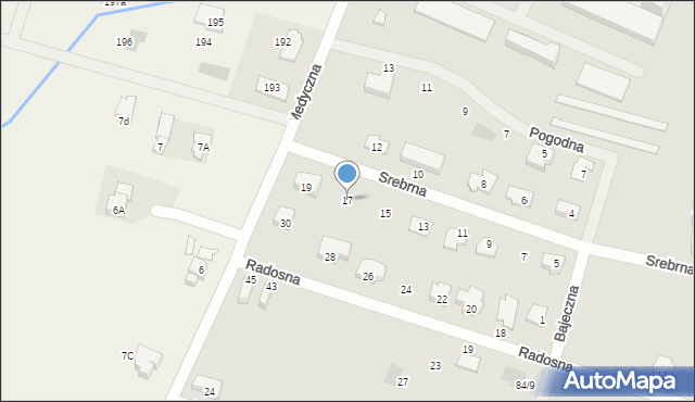 Sochaczew, Srebrna, 17, mapa Sochaczew