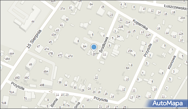 Sochaczew, Środkowa, 10, mapa Sochaczew