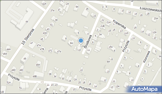 Sochaczew, Środkowa, 12, mapa Sochaczew