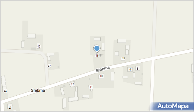Srebrna, Srebrna, 48, mapa Srebrna