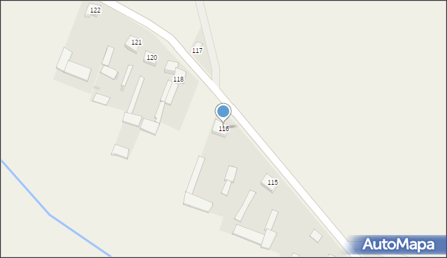 Srebrna, Srebrna, 116, mapa Srebrna