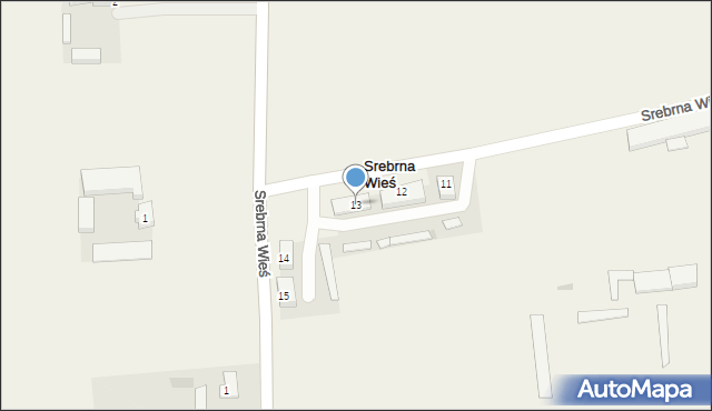 Srebrna, Srebrna, 13, mapa Srebrna