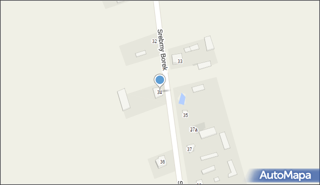 Srebrny Borek, Srebrny Borek, 34, mapa Srebrny Borek