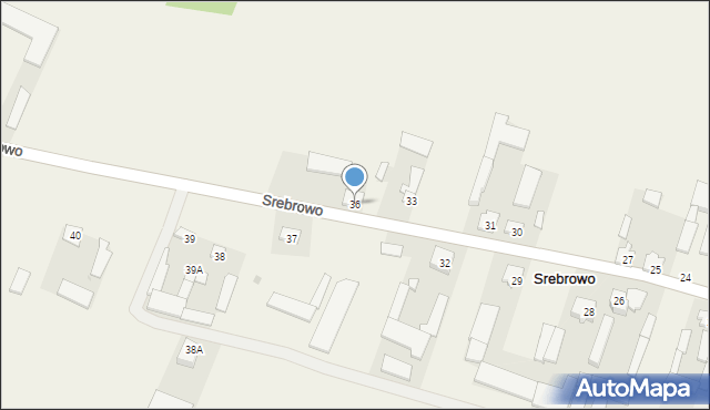 Srebrowo, Srebrowo, 36, mapa Srebrowo