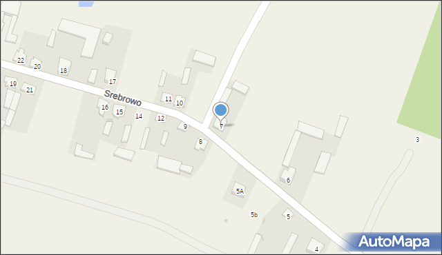 Srebrowo, Srebrowo, 7, mapa Srebrowo