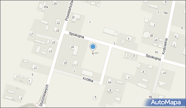 Srebrzyszcze, Srebrzyszcze, 7c, mapa Srebrzyszcze