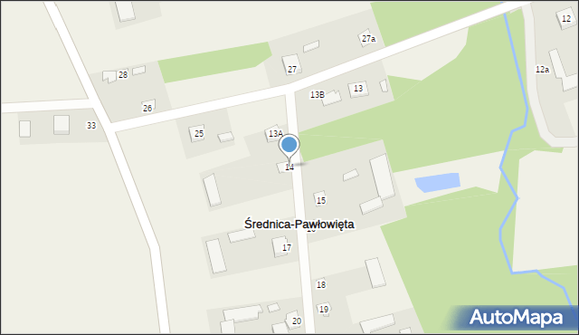 Średnica-Pawłowięta, Średnica-Pawłowięta, 14, mapa Średnica-Pawłowięta