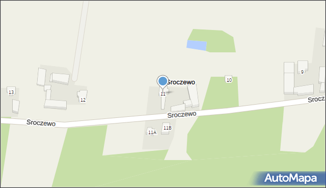 Sroczewo, Sroczewo, 11, mapa Sroczewo