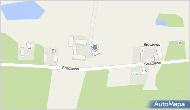 Sroczewo, Sroczewo, 12, mapa Sroczewo