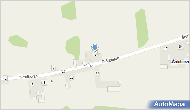 Śródborze, Śródborze, 14, mapa Śródborze