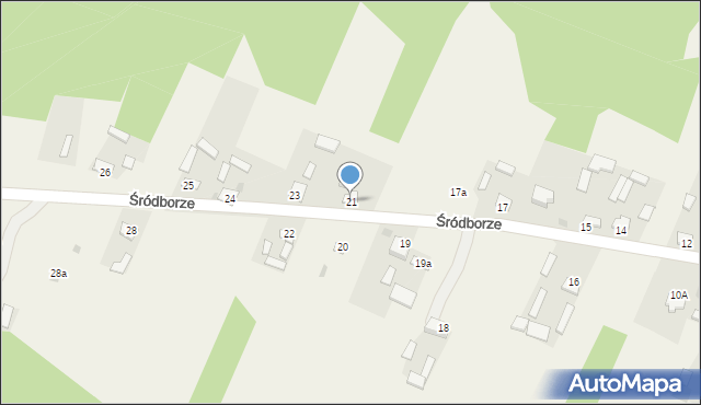 Śródborze, Śródborze, 21, mapa Śródborze