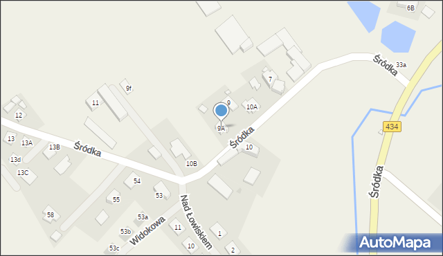Śródka, Śródka, 9A, mapa Śródka