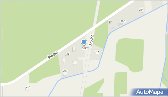Środoń, Środoń, 20A, mapa Środoń