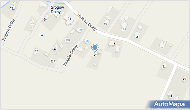 Srogów Dolny, Srogów Dolny, 14, mapa Srogów Dolny