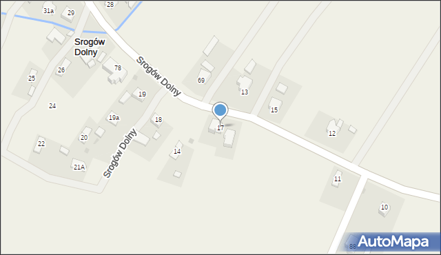 Srogów Dolny, Srogów Dolny, 17, mapa Srogów Dolny