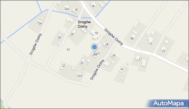 Srogów Dolny, Srogów Dolny, 19a, mapa Srogów Dolny