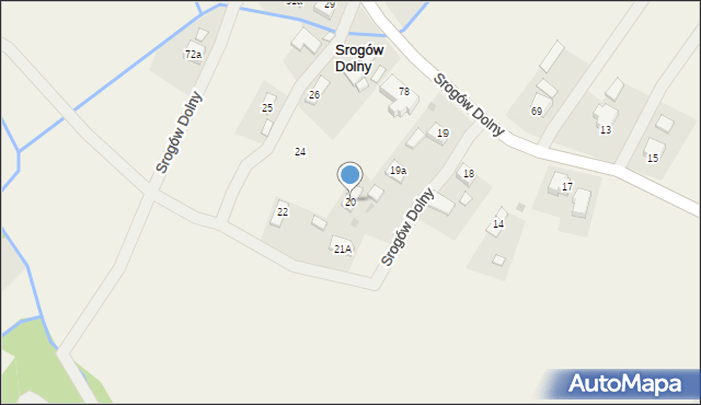 Srogów Dolny, Srogów Dolny, 20, mapa Srogów Dolny