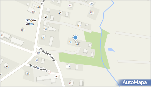 Srogów Górny, Srogów Górny, 49a, mapa Srogów Górny