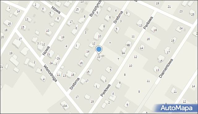 Suszec, Srebrna, 11, mapa Suszec