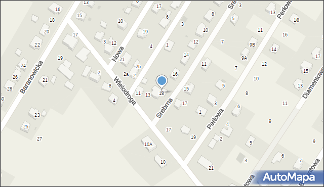 Suszec, Srebrna, 18, mapa Suszec