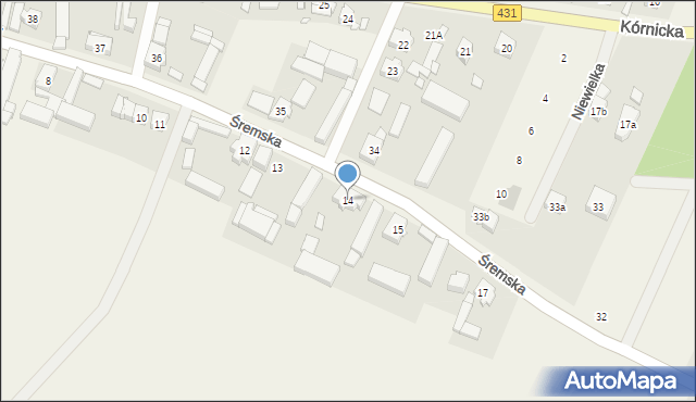 Świątniki, Śremska, 14, mapa Świątniki