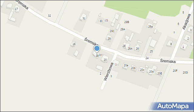 Świątniki, Śremska, 19, mapa Świątniki