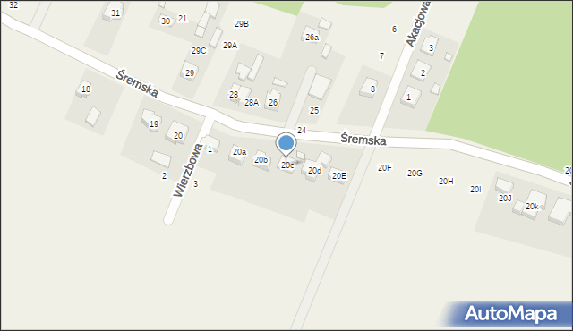 Świątniki, Śremska, 20c, mapa Świątniki