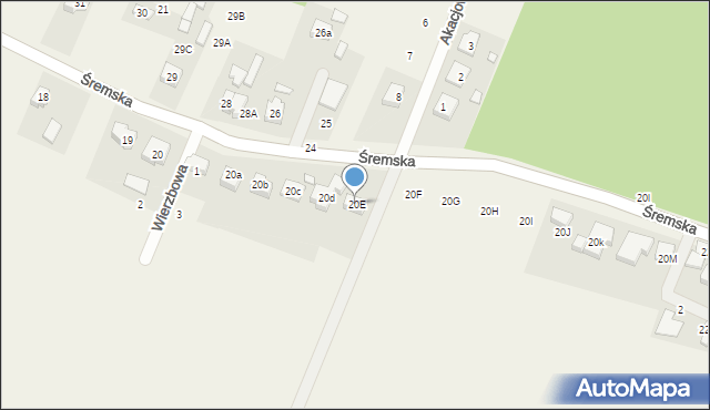 Świątniki, Śremska, 20E, mapa Świątniki