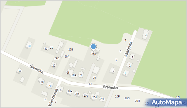 Świątniki, Śremska, 26a, mapa Świątniki
