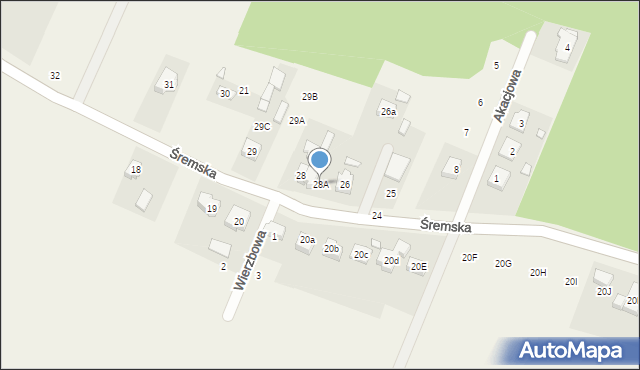 Świątniki, Śremska, 28A, mapa Świątniki