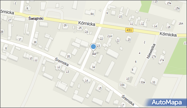 Świątniki, Śremska, 34a, mapa Świątniki