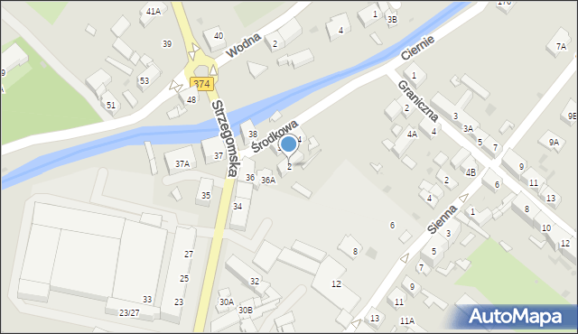 Świebodzice, Środkowa, 2, mapa Świebodzice