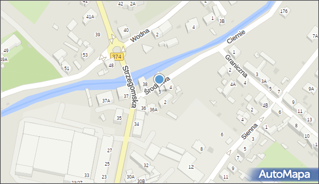 Świebodzice, Środkowa, 3, mapa Świebodzice