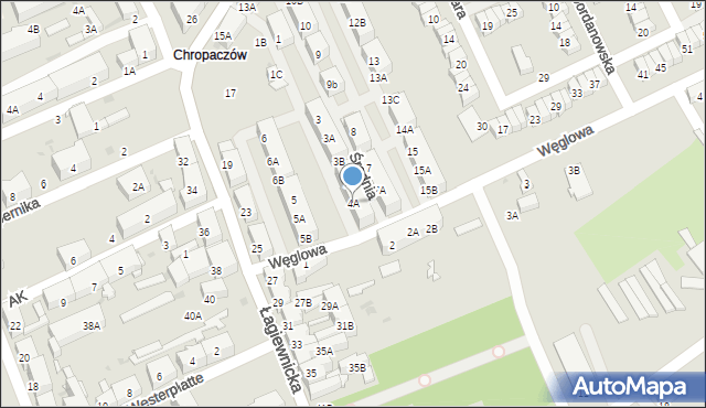 Świętochłowice, Średnia, 4A, mapa Świętochłowice