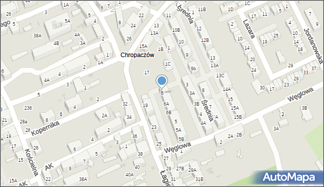 Świętochłowice, Średnia, 6, mapa Świętochłowice