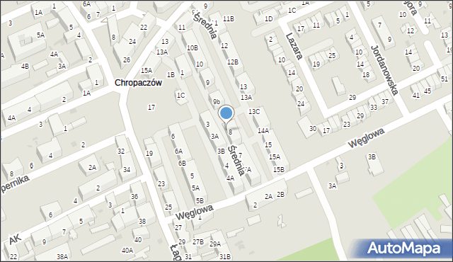 Świętochłowice, Średnia, 8B, mapa Świętochłowice