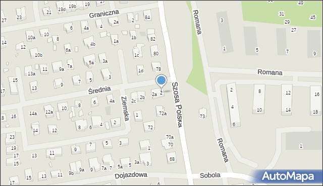 Szczecin, Średnia, 2, mapa Szczecina