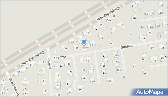 Szczecin, Średnia, 41, mapa Szczecina