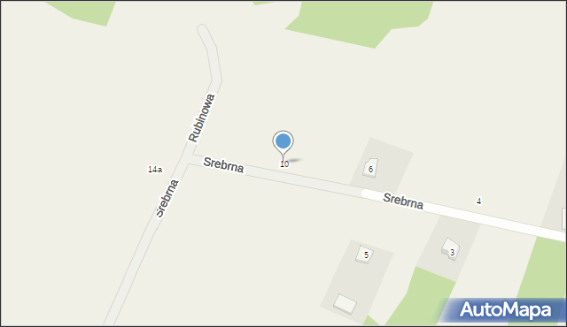 Szczytno, Srebrna, 10, mapa Szczytno