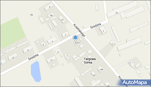 Targowa Górka, Średzka, 5, mapa Targowa Górka