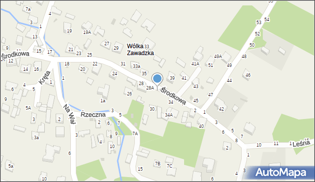 Tarnowiec, Środkowa, 32, mapa Tarnowiec