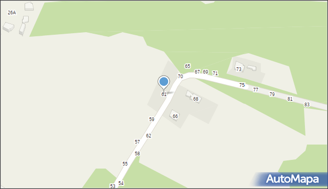 Tarnowiec, Środkowa, 61, mapa Tarnowiec