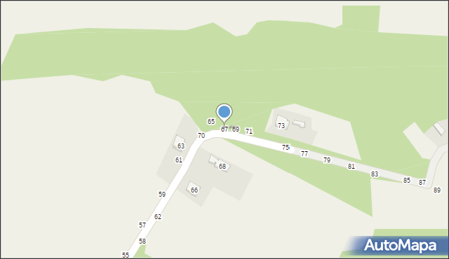 Tarnowiec, Środkowa, 67, mapa Tarnowiec