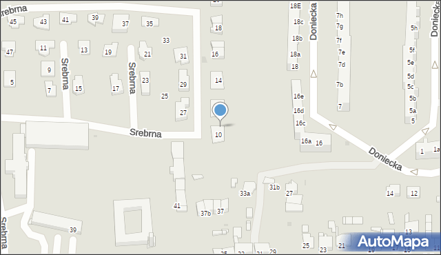 Tarnowskie Góry, Srebrna, 10a, mapa Tarnowskie Góry