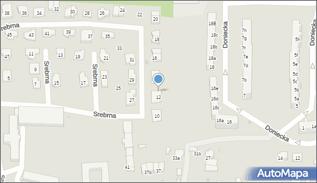 Tarnowskie Góry, Srebrna, 12a, mapa Tarnowskie Góry
