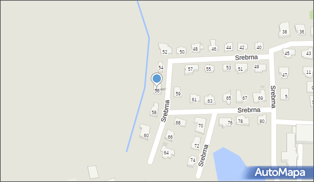 Tarnowskie Góry, Srebrna, 56, mapa Tarnowskie Góry