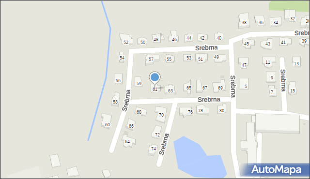 Tarnowskie Góry, Srebrna, 61, mapa Tarnowskie Góry