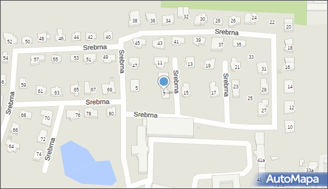 Tarnowskie Góry, Srebrna, 7, mapa Tarnowskie Góry