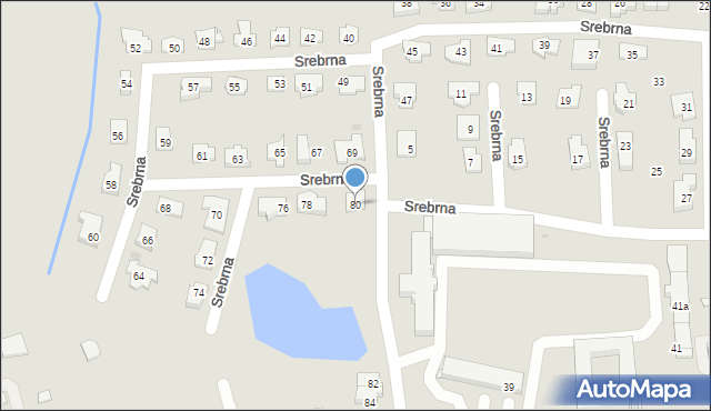 Tarnowskie Góry, Srebrna, 80, mapa Tarnowskie Góry